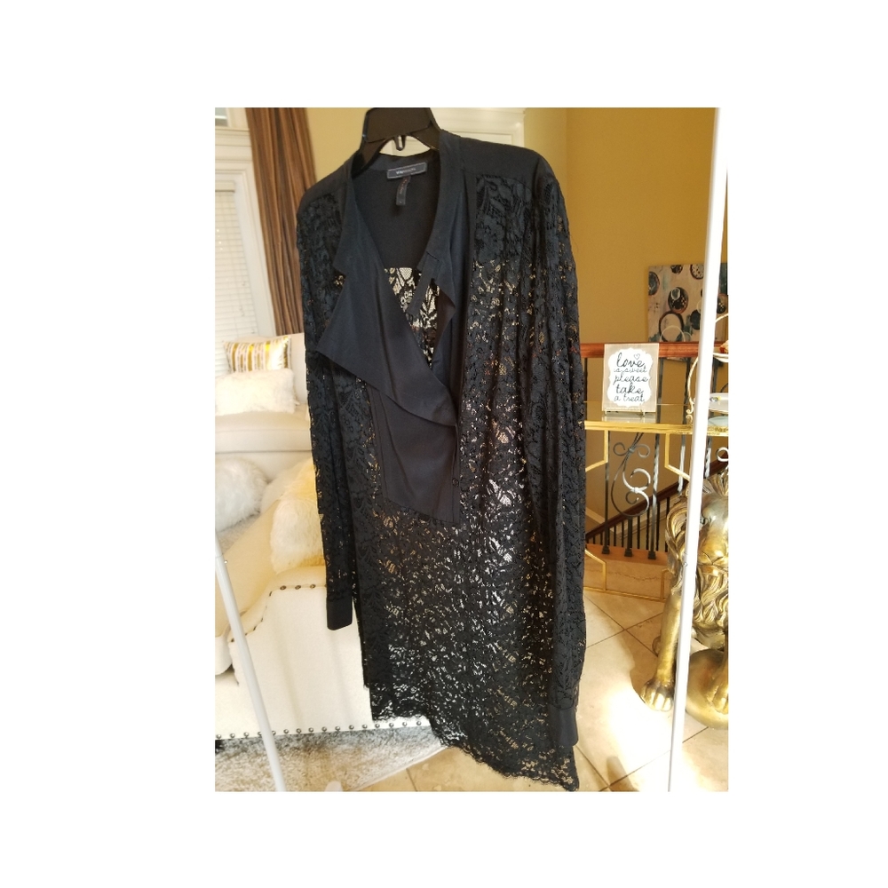 Bcbg black lace dress